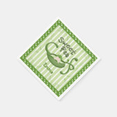 Custom Sweet Pea Paper Napkins Serviette (Ecke)