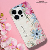 Custom Sweet Wassercolor Botanical Script Case-Mate iPhone Hülle