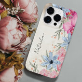 Custom Sweet Wassercolor Botanical Script iPhone Hülle