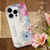 Custom Sweet Wassercolor Botanical Script iPhone Hülle
