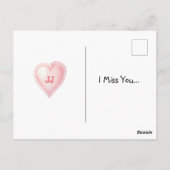 Custom Sweet Watercolor Bunny Liebe Postkarte (Rückseite)