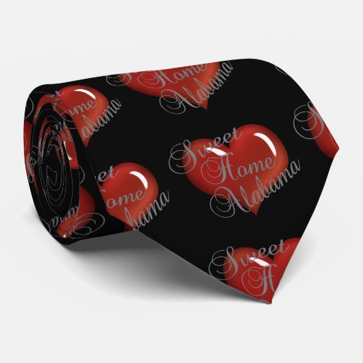 Custom Sweet Zuhause Alabama Krawatte schwarze Her (Gerollt)