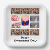Custom Sweetest Day 11 Foto Collage Pappteller (Vorderseite)