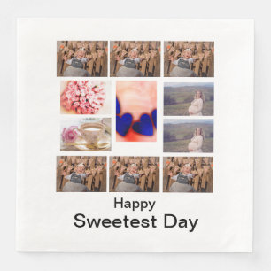 Custom Sweetest Day 11 Foto Collage Serviette