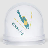 Custom Swimmer Snow Globe Gift Schneekugeln (Vorderseite)