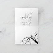 Custom Swirl Wedding Danke Notiz Cards (Innenseite)
