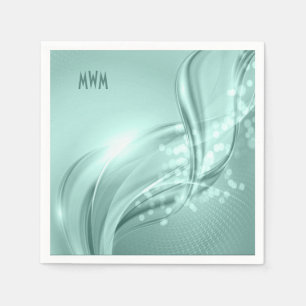 Custom Swirt Minze Green Muster Cocktail Napkins Serviette