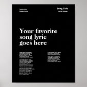 Custom Swiss Style Texte Poster Song Lyrik Art (Vorne)