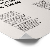Custom Swiss Style Texte Poster Song Lyrik Art (Ecke)