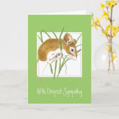 Custom, Sympathy, Sweet Mouse Karte (Gelbe Blume)