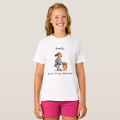 Custom T-Shirt – Girl & Dog Design (Vorne ganz)