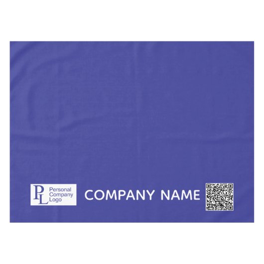 Custom Table Cover Logo Business Show Blue Tischdecke (Vorderseite (Horizontal))