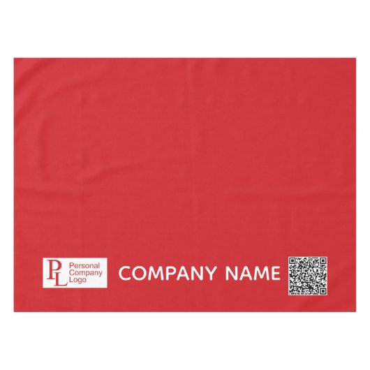 Custom Table Cover Logo Business Show Red Tischdecke (Vorderseite (Horizontal))