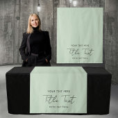 Custom Table Runner Banner Modern Script Green Wandteppich