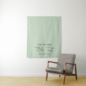 Custom Table Runner Banner Modern Script Green Wandteppich (Beispiel)