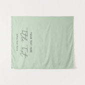 Custom Table Runner Banner Modern Script Green Wandteppich (Vorderseite (Horizontal))