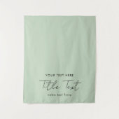 Custom Table Runner Banner Modern Script Green Wandteppich (Vorderseite)