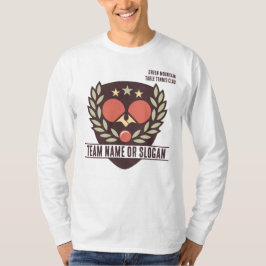 Custom Table Tennis Team Name Club T-Shirt