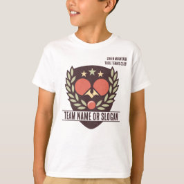Custom Table Tennis Team Name Club T-Shirt