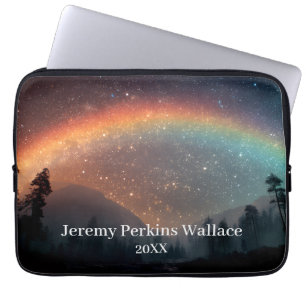 Custom Tablet Sleeve - Rainbow Starry Sky Design
