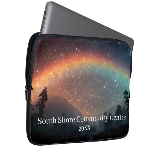 Custom Tablet Sleeve - Rainbow Starry Sky Design (Vorne Rechts)