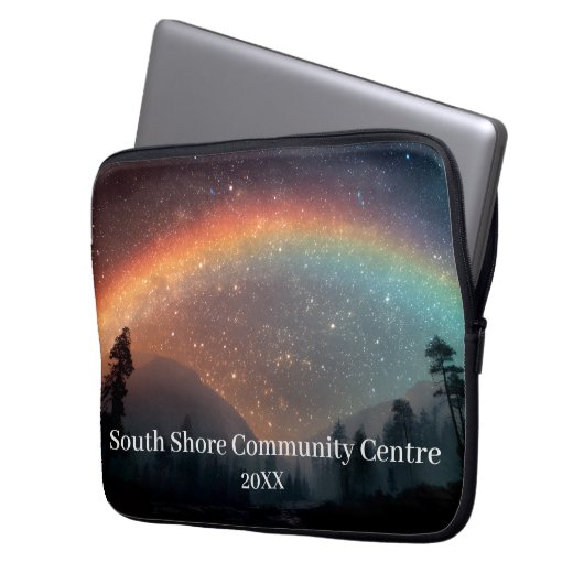 Custom Tablet Sleeve - Rainbow Starry Sky Design (Vorderseite Links)