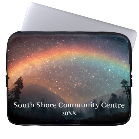 Custom Tablet Sleeve - Rainbow Starry Sky Design (Vorderseite)