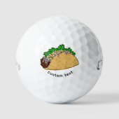 Custom Taco Design Golf Balls - Funny Taco Humor Golfball (Vorderseite)