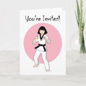 Custom Tae Kwon Do Princess-Party Einladungen (Vorderseite)