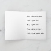 Custom Tae Kwon Do Princess-Party Einladungen (Innenseite)