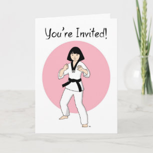 Custom Tae Kwon Do Princess-Party Einladungen