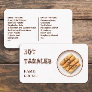 Custom Tamales Visitenkarte