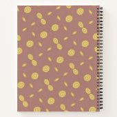 Custom Tan and Taupe Whimsicles Notebook Notizblock (Rückseite)