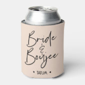 Custom Tan Bride und Boujee Can Cooler Bachelorett Dosenkühler (Kanne Vorderseite)