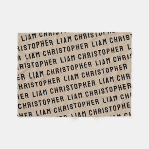 Custom Tan Sand Personalisiert Son Baby Geschenk Fleecedecke