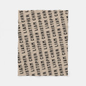 Custom Tan Sand Personalisiert Son Baby Geschenk Fleecedecke (Vorderseite)
