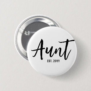 Custom Tante Est. Modern Brush Script Typografie Button