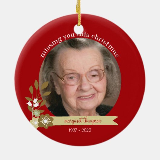 Custom-Tante Margaret Keramik Ornament (Hinten)