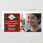 Custom tartan Foto Abschluss Ankündigung (Vorne/Hinten)