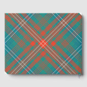 Custom Tartan Rustic Wilson Kariert Wedding Gästebuch (Rückseite)