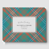 Custom Tartan Rustic Wilson Kariert Wedding Gästebuch (Vorderseite)