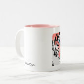 CUSTOM-TASSE - PEACH TIGER ZWEIFARBIGE TASSE (Vorderseite Links)