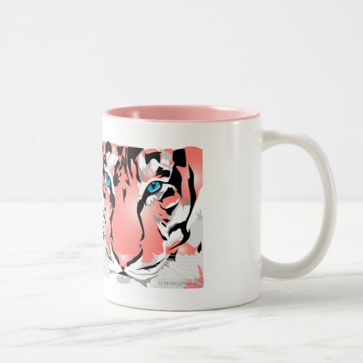 CUSTOM-TASSE - PEACH TIGER ZWEIFARBIGE TASSE (Rechts)