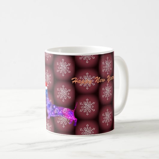 Custom Tasse Snowflake Dackel (VorderseiteRechts)