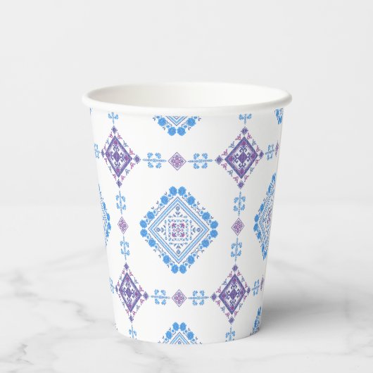 Custom Tatreez Thobe Henna Party Pappbecher (Rückseite)