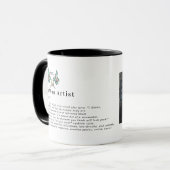Custom Tattoo Artist Definition Personalized Mug Tasse (Vorderseite Links)