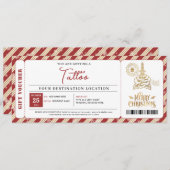 Custom Tattoo Christmas Ticket Certificate Voucher Einladung (Vorne/Hinten)