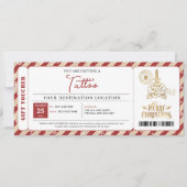 Custom Tattoo Christmas Ticket Certificate Voucher Einladung (Vorderseite)