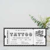 Custom Tattoo Geschenkkarte Ticket Gutschein Einladung (Stehend Vorderseite)