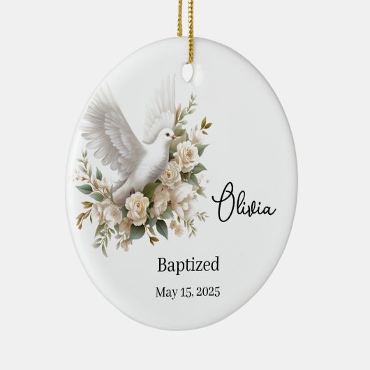 Custom Taufe Keramik Ornament (Rechts)